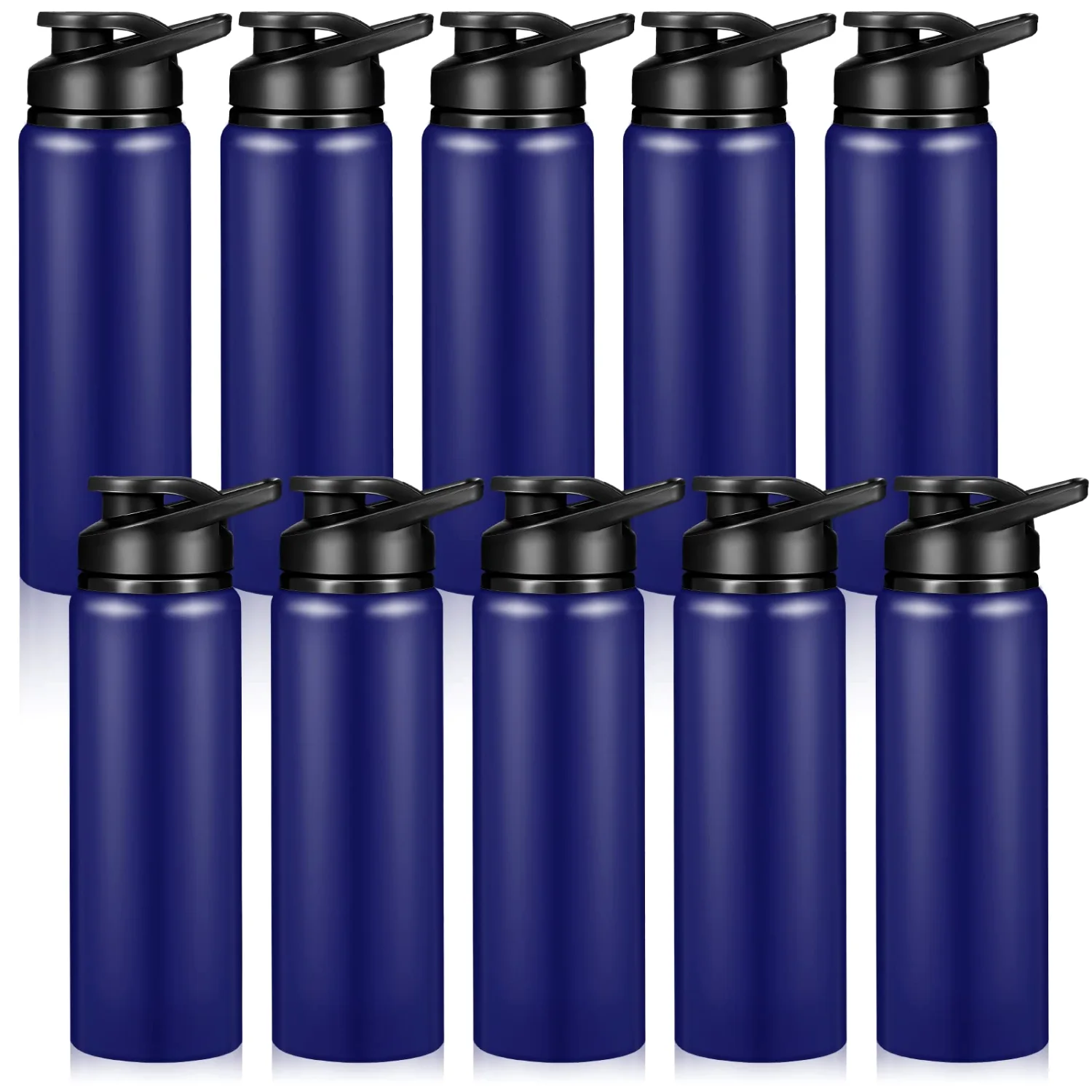 CHENGU Aluminum water bottles, 25 oz, Blue, 10 pcs