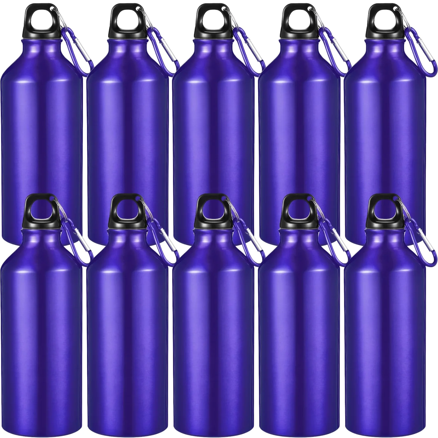 CHENGU Aluminum water bottles, 20 oz, Blue, 10 pcs