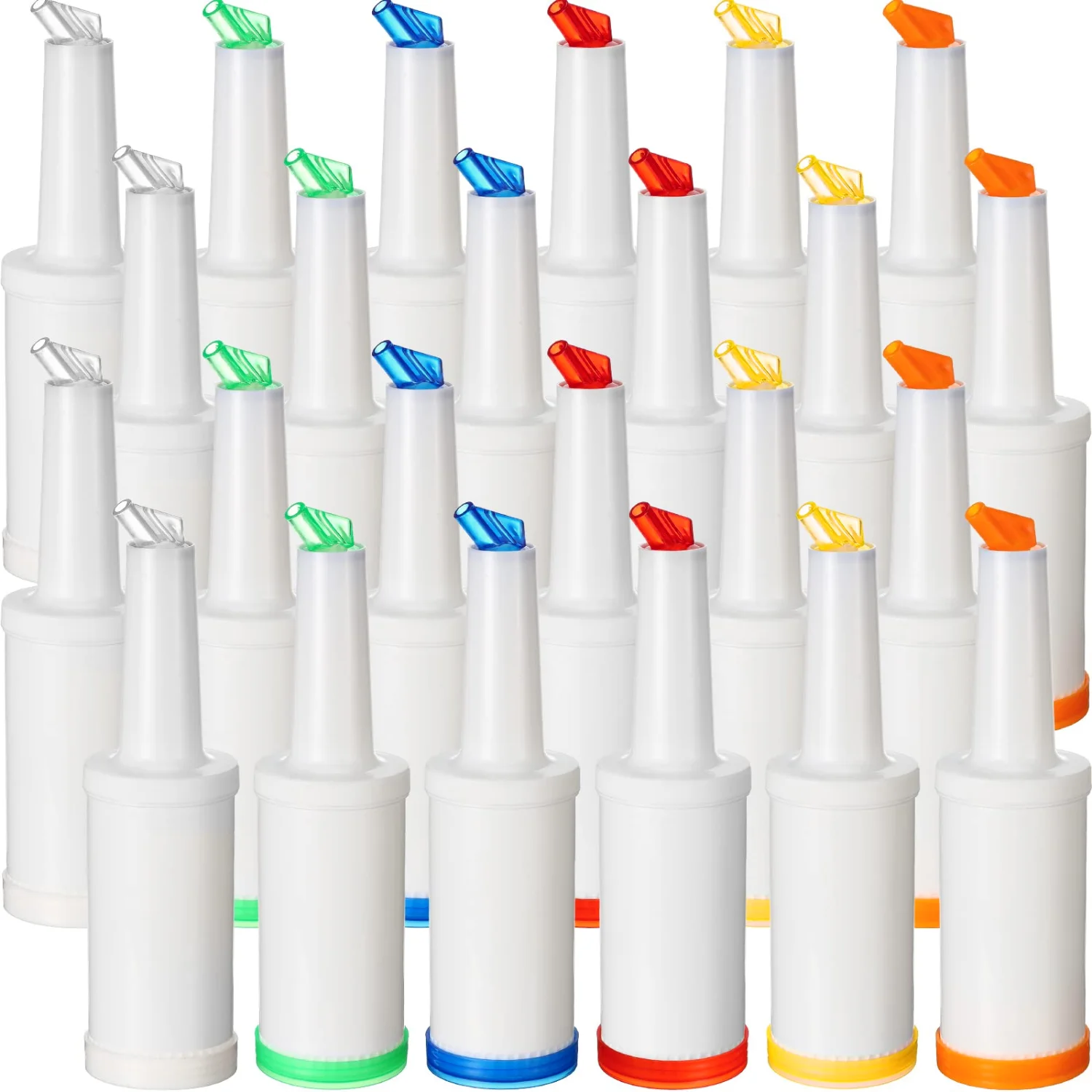 CHENGU Bar juice pour bottles, 34 oz, 6 different colors, 24 pcs