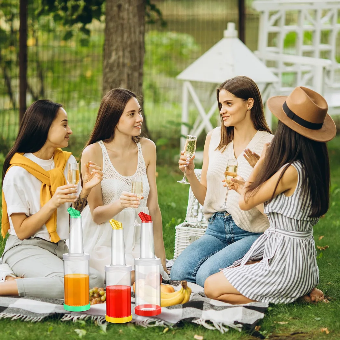 CHENGU Bar juice pour bottles, 34 oz, Clear, 6 pcs, view 5