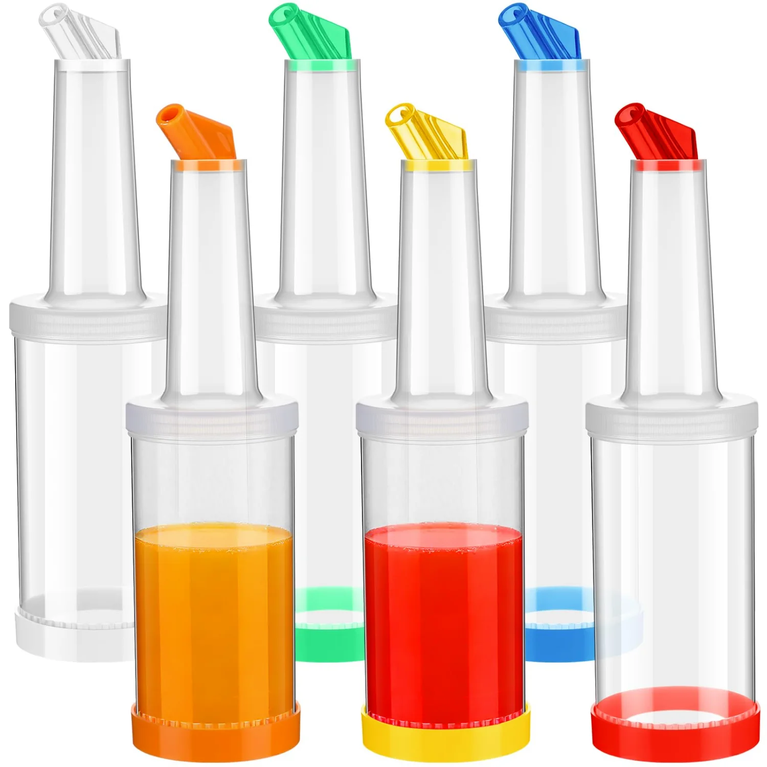 CHENGU Bar juice pour bottles, 34 oz, Clear, 6 pcs