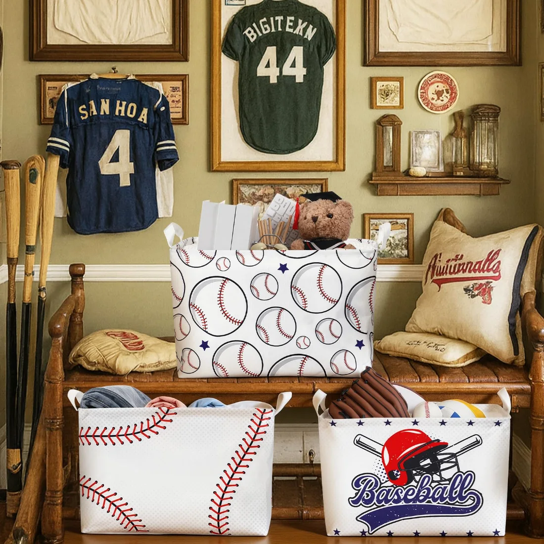 CHENGU Sports storage baskets, Baseball, view 3