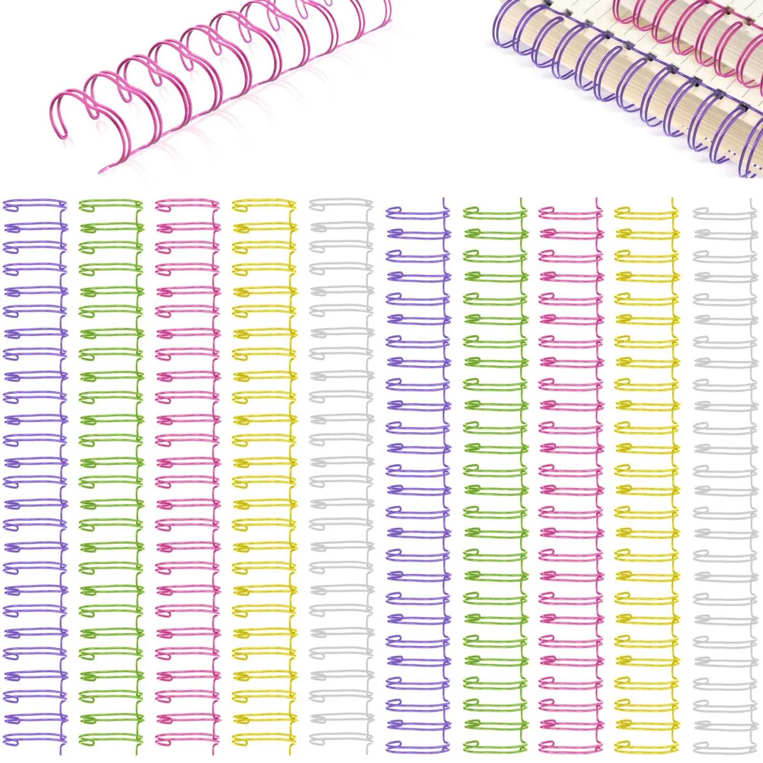 CHENGU Double loop binding coils, Vivid Colors, 9/16 Inch