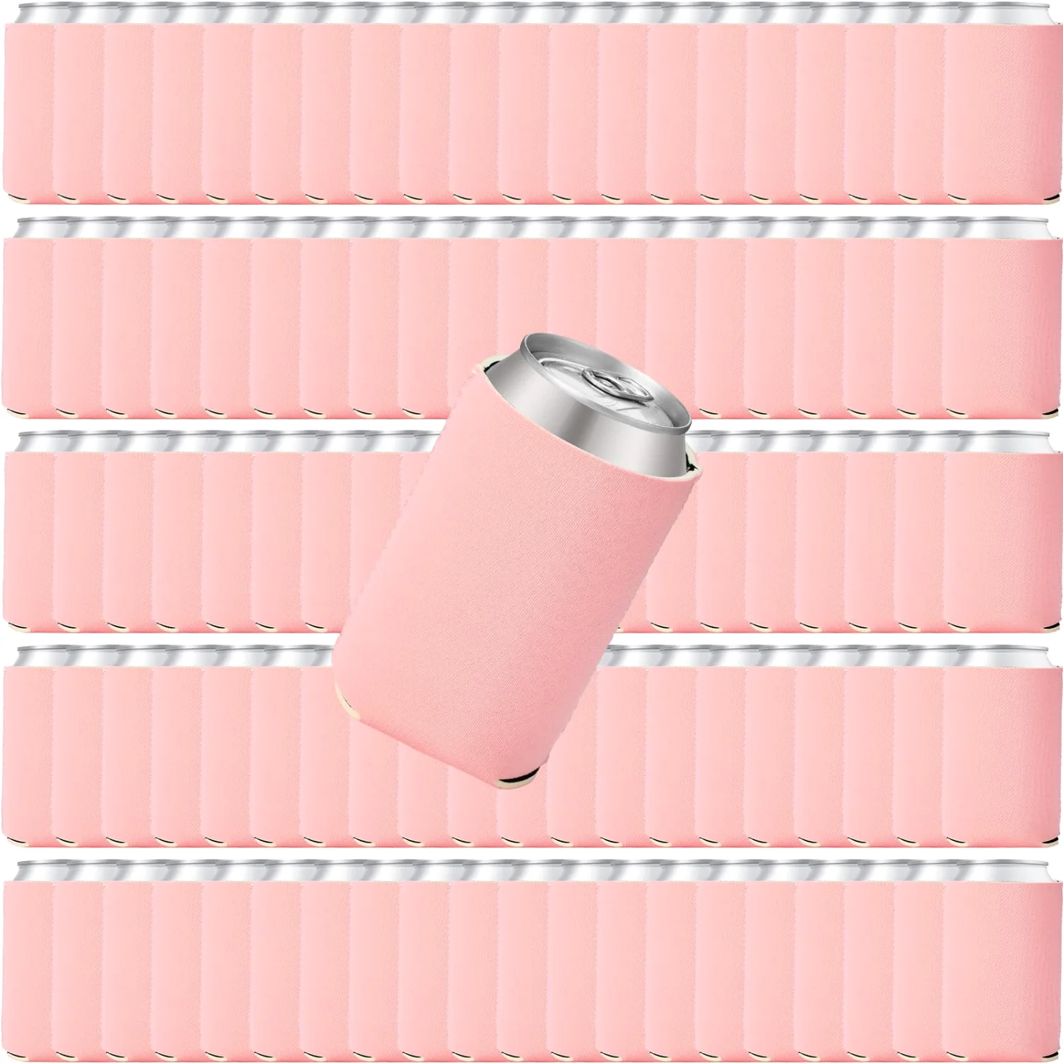 CHENGU Blank neoprene can cooler sleeves, Simple, Pink, 100 pcs