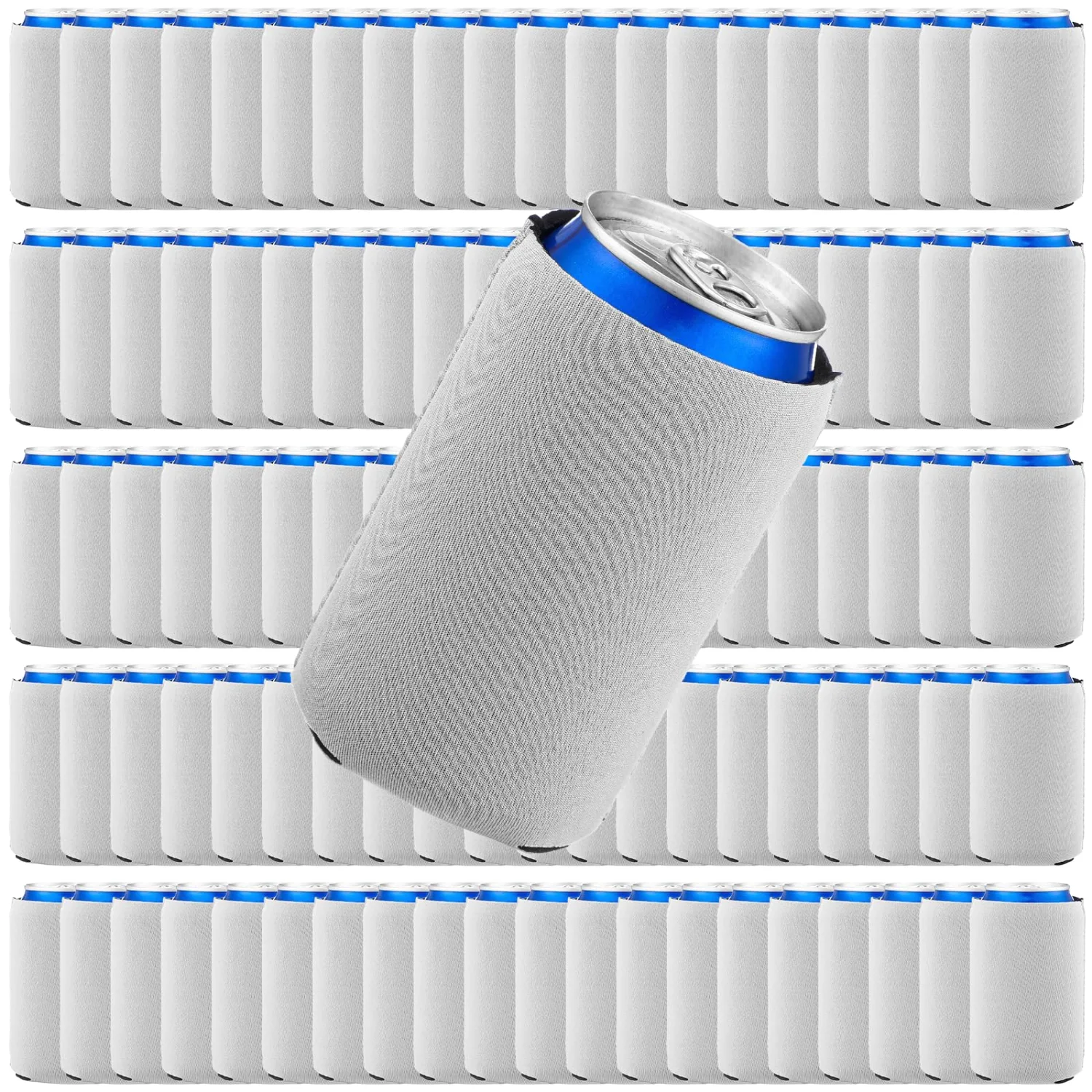 CHENGU Blank neoprene can cooler sleeves, Blank, Light Gray, 100 pcs