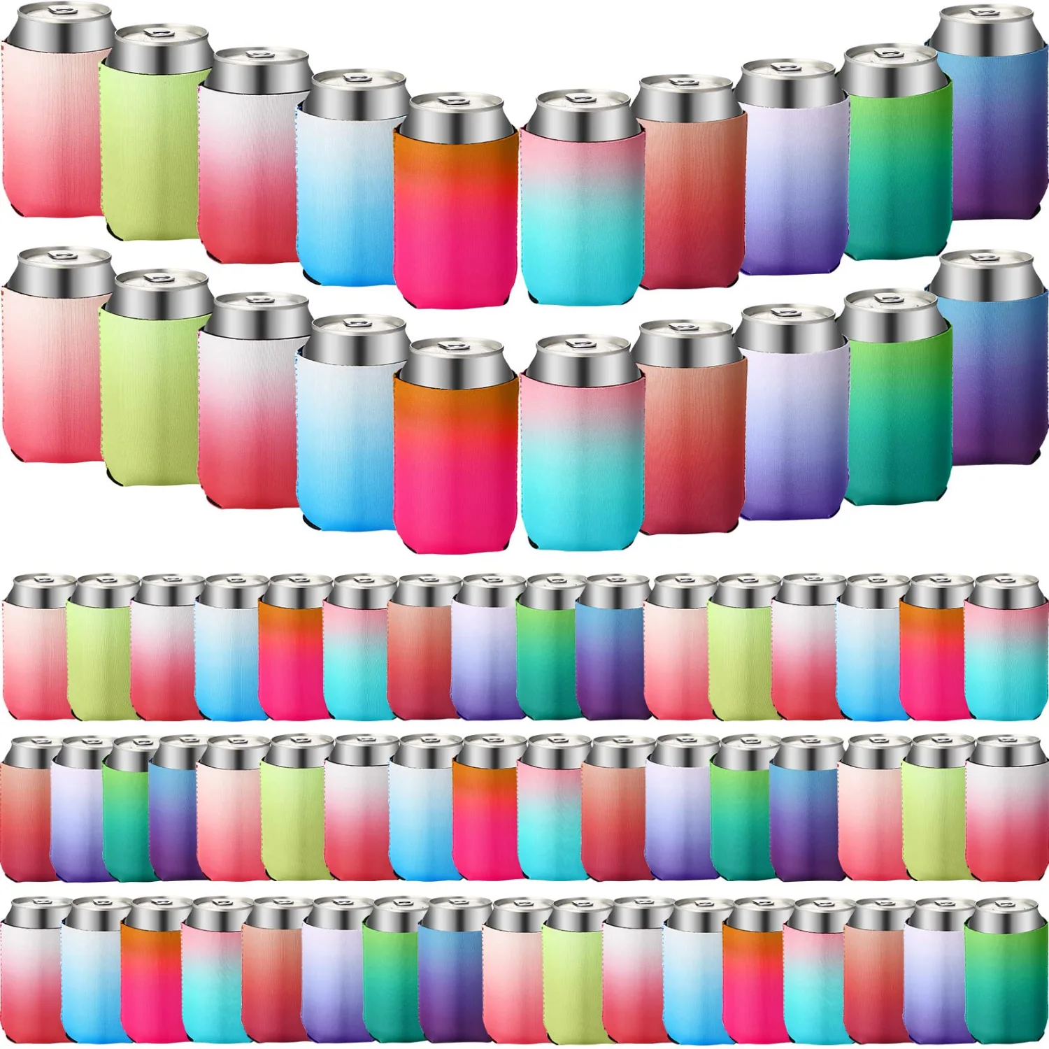 CHENGU Blank neoprene can cooler sleeves, Simple, Gradient, 100 pcs