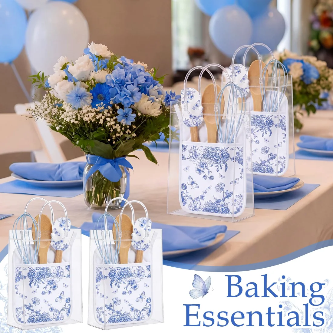 CHENGU Gift sets, 6 sets, Blue Floral, Blue, view 3