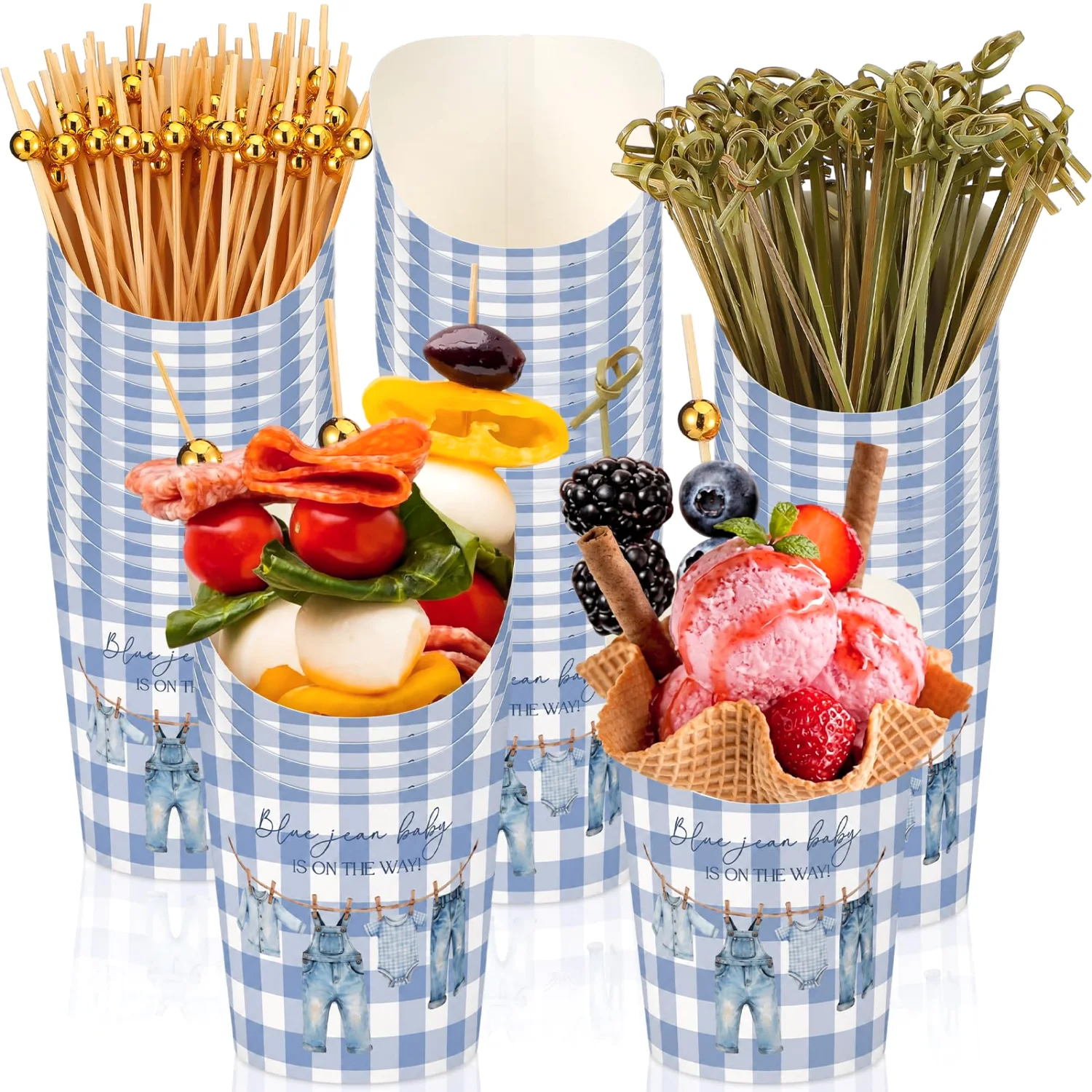 CHENGU Charcuterie cups with picks, Jean Baby