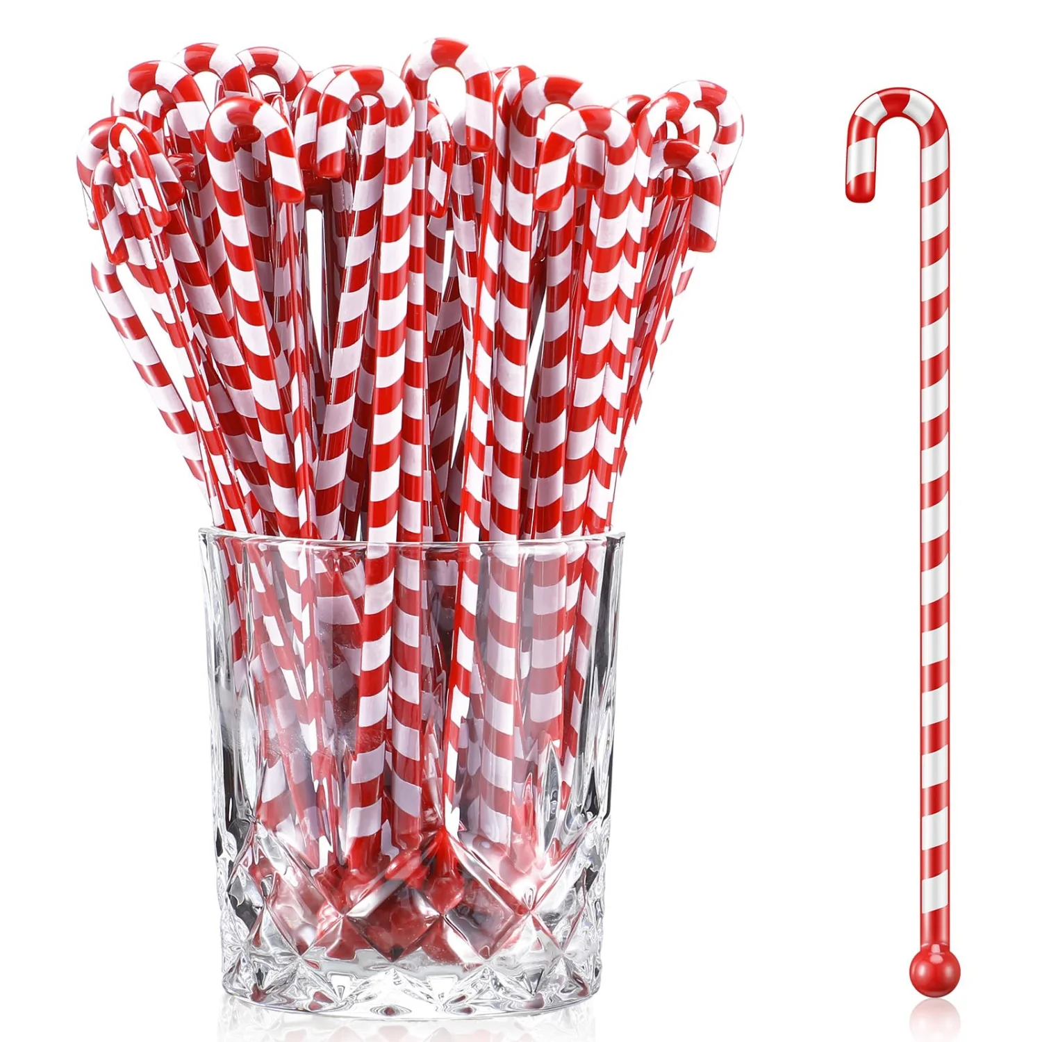 CHENGU Christmas drink stirrers, Candy Cane