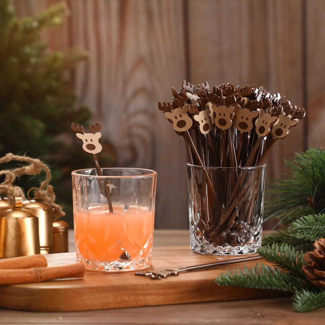 CHENGU Christmas drink stirrers, Reindeer, view 2