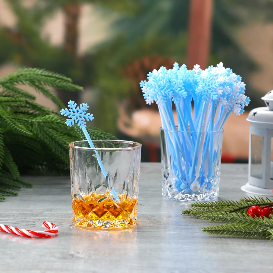 CHENGU Christmas drink stirrers, Snowflake, view 2