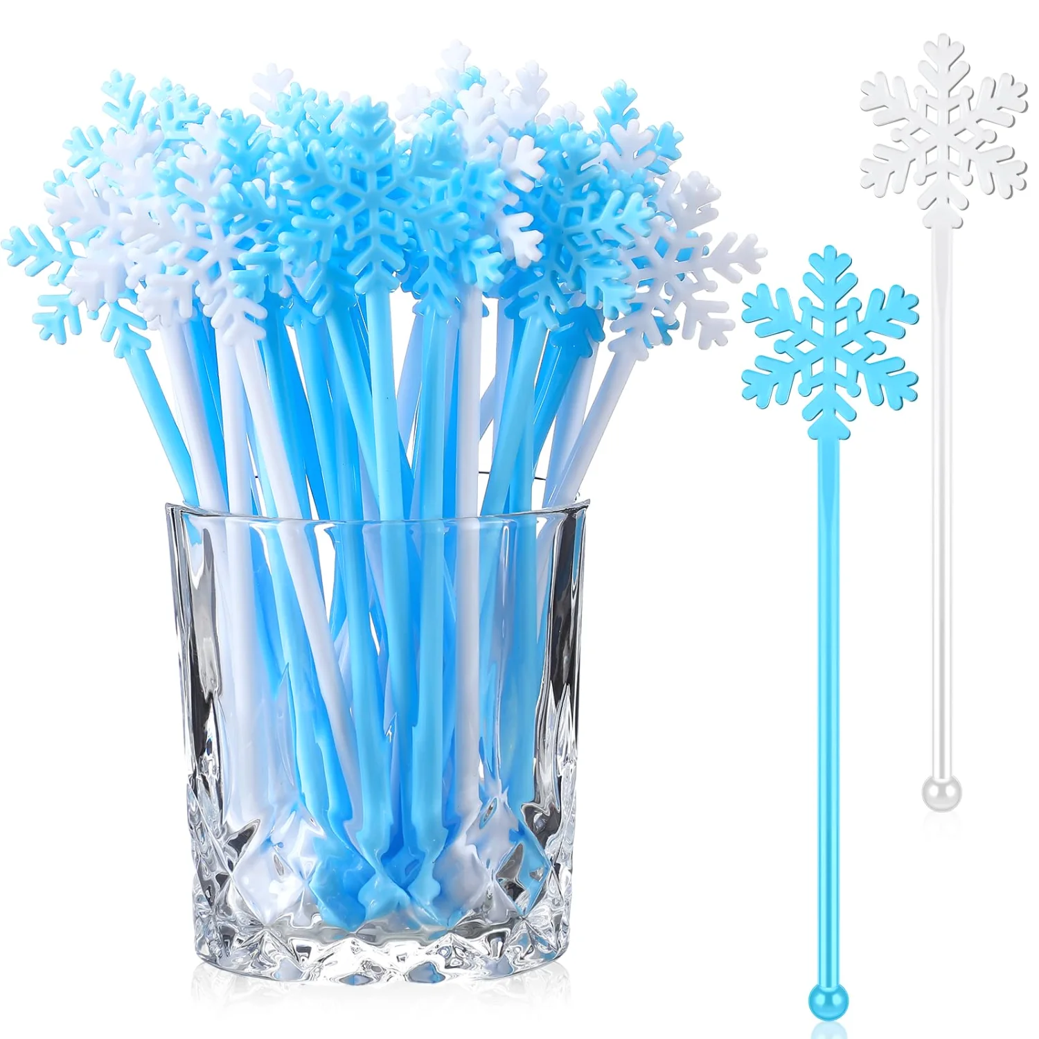 CHENGU Christmas drink stirrers, Snowflake