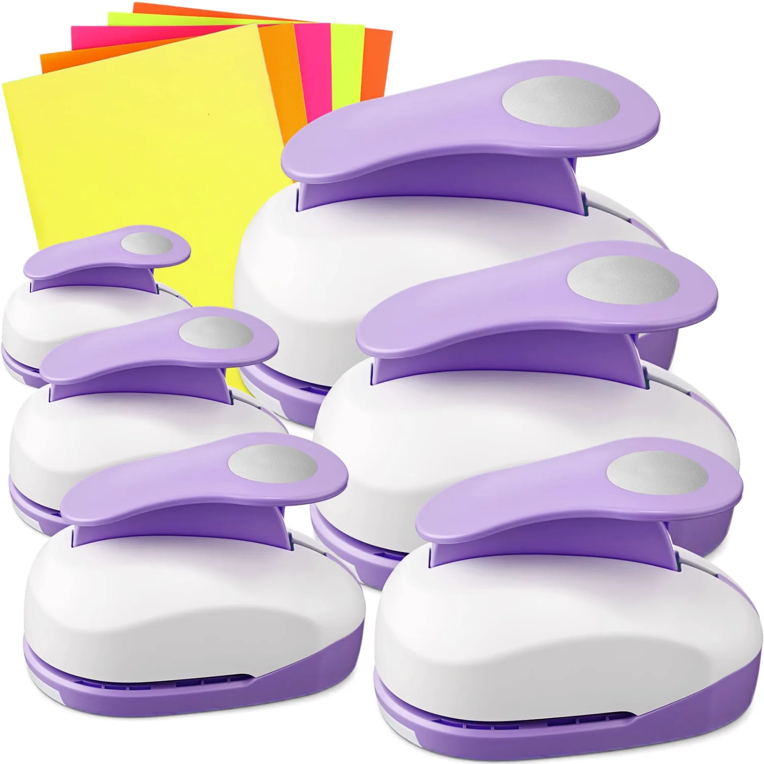 CHENGU Hole punches, Purple, Circle
