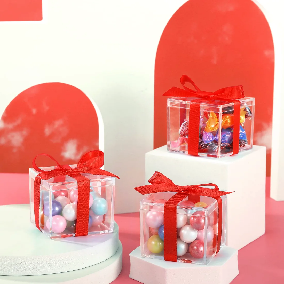 CHENGU Clear acrylic storage boxes with lid, view 2