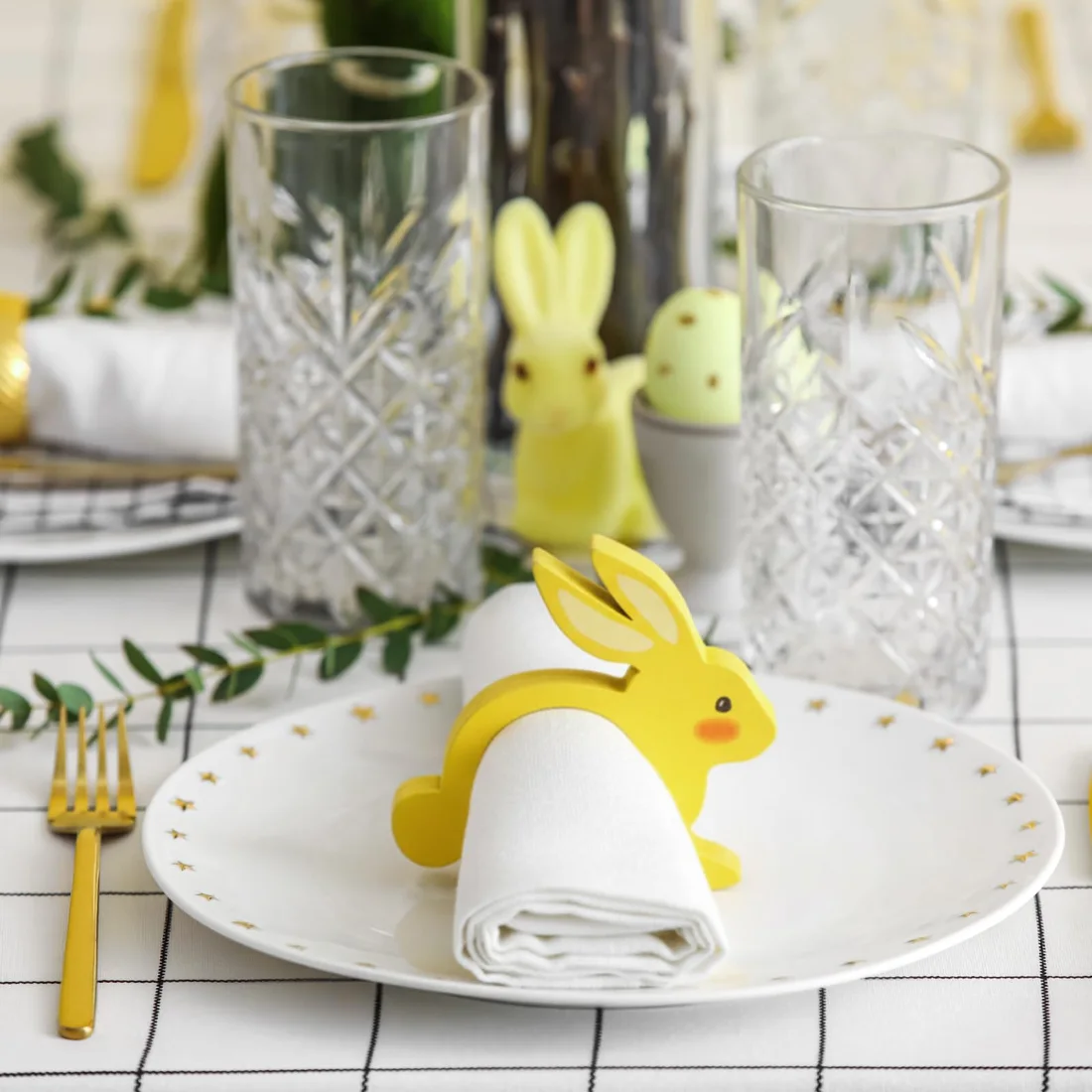 CHENGU Napkin rings, 12 pcs, Colorful, Rabbit, view 4