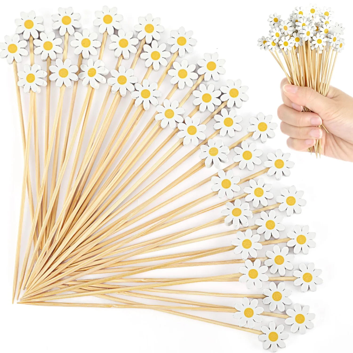 CHENGU Cocktail picks, 400 pcs, Daisy