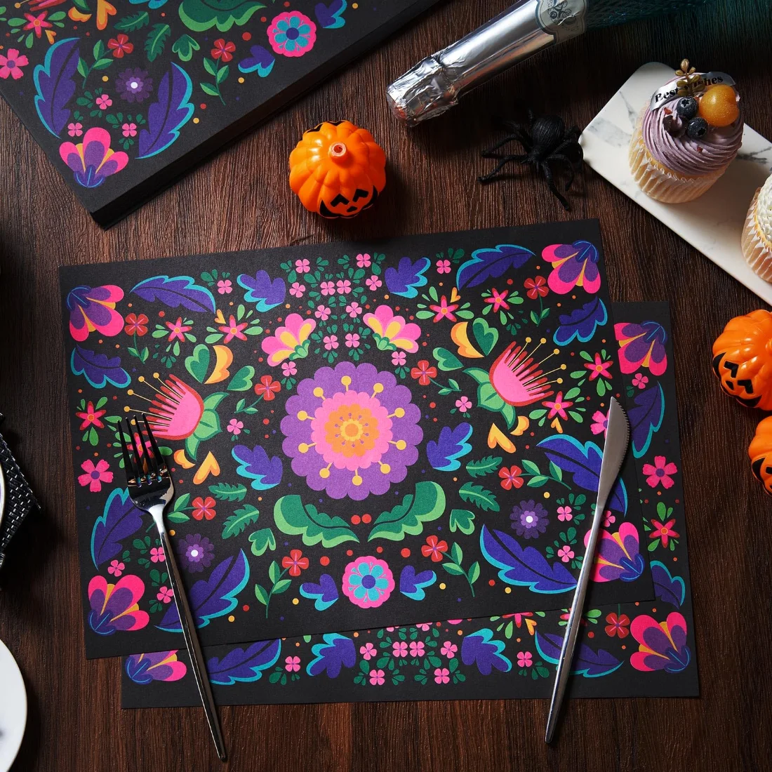 CHENGU Halloween ghost placemats, Mexican, view 6