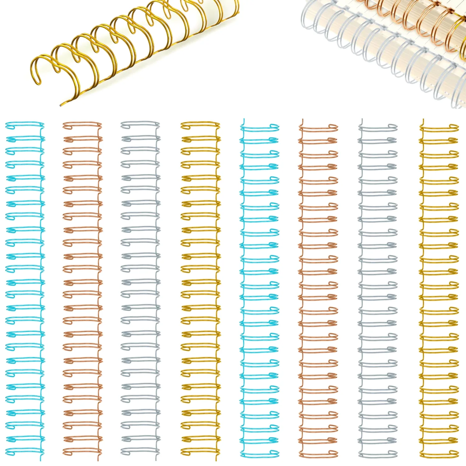 CHENGU Double loop binding coils, Fresh Colors, 9/16 Inch
