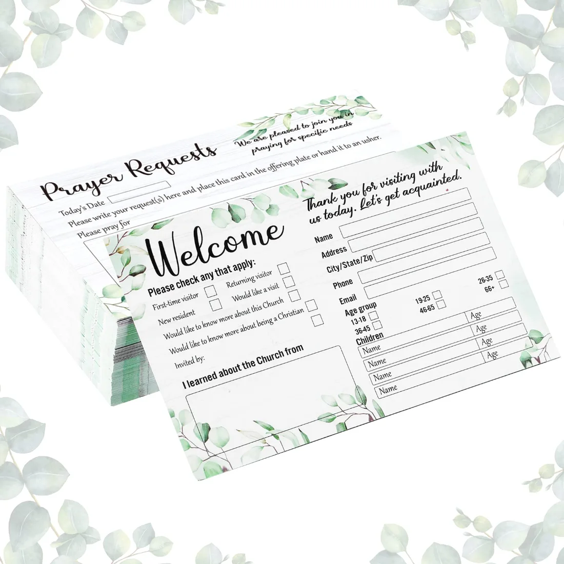 CHENGU Eucalyptus prayer request cards, view 2