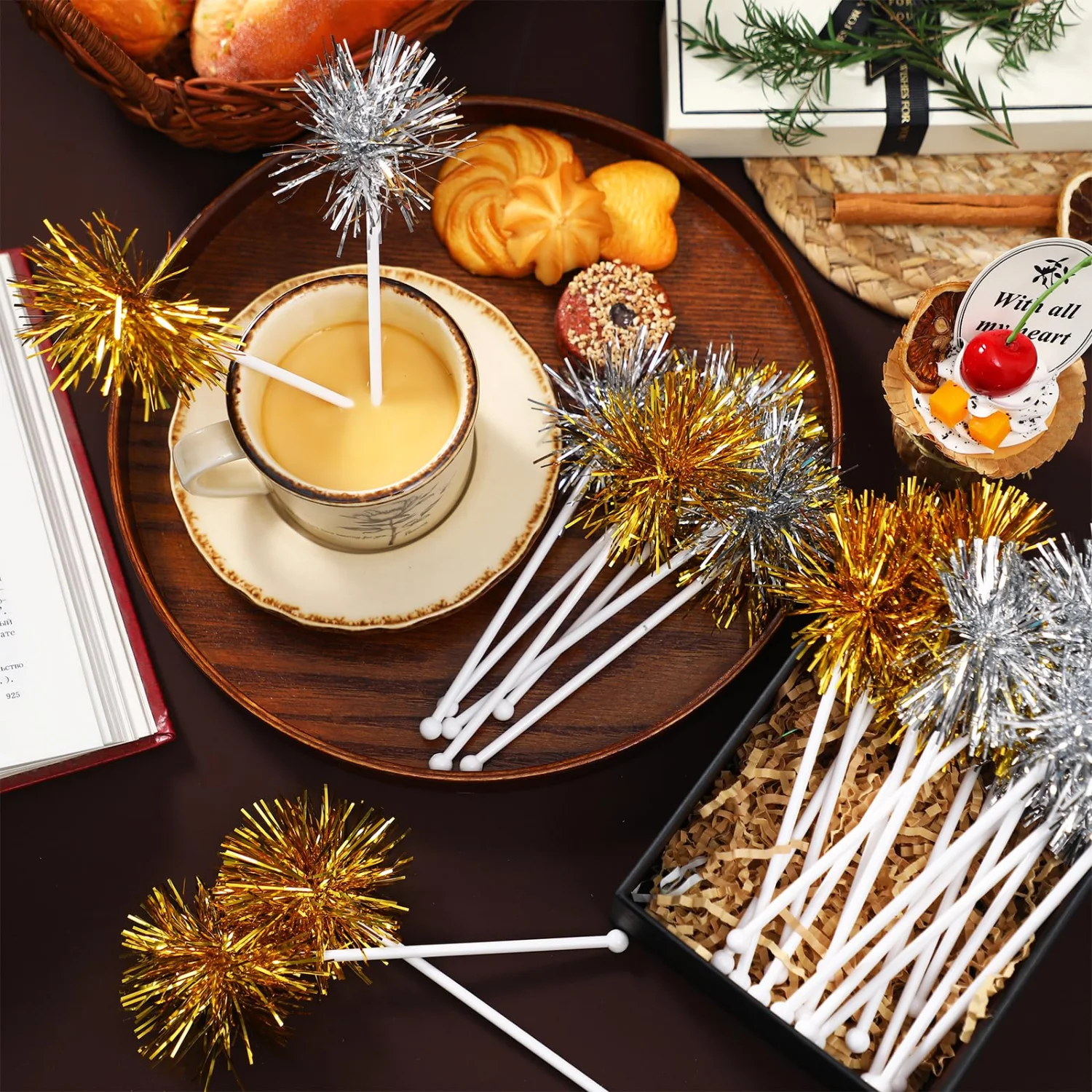 CHENGU Seasonal coffee stirrers, Firework, 100 pcs