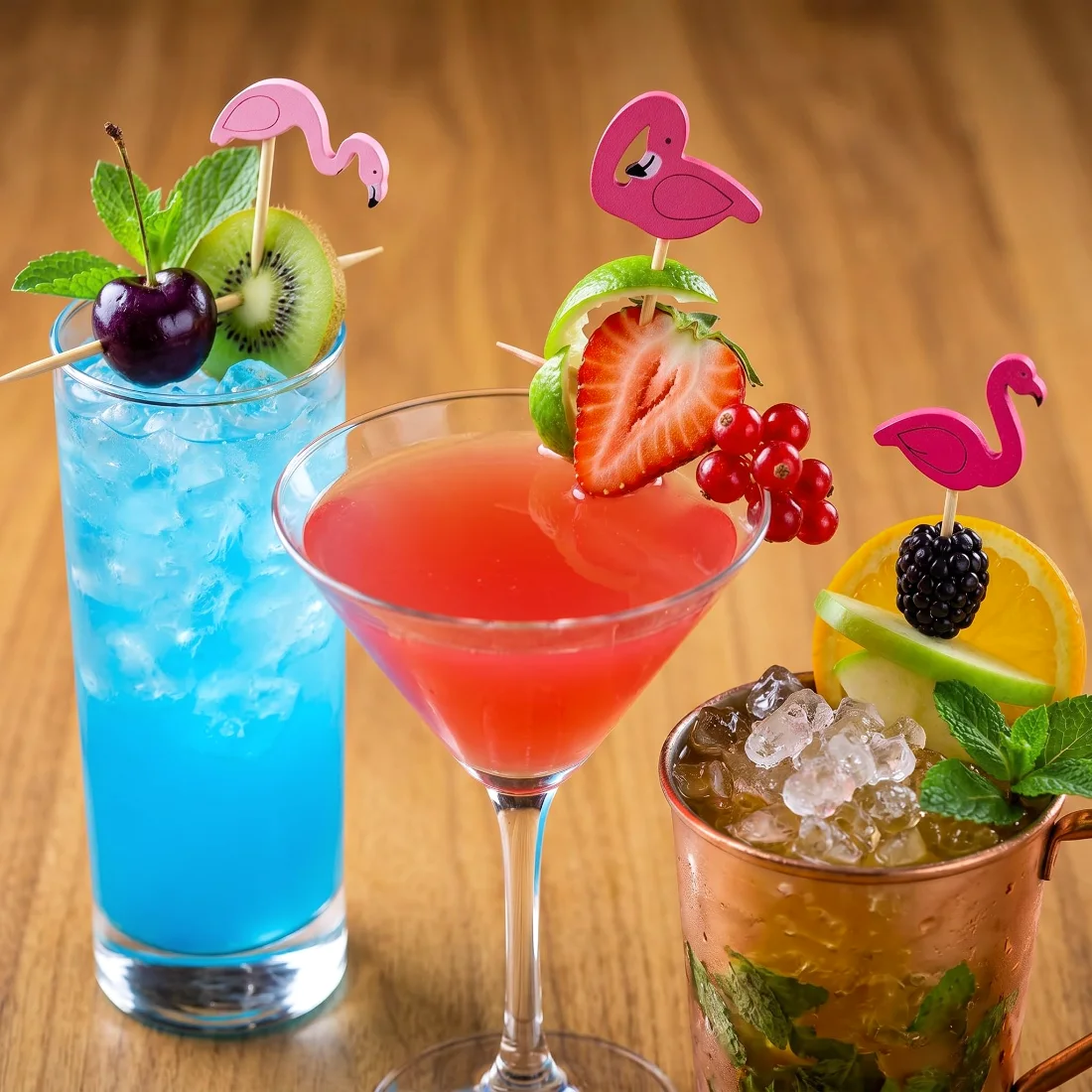 CHENGU Flamingo cocktail picks, view 2