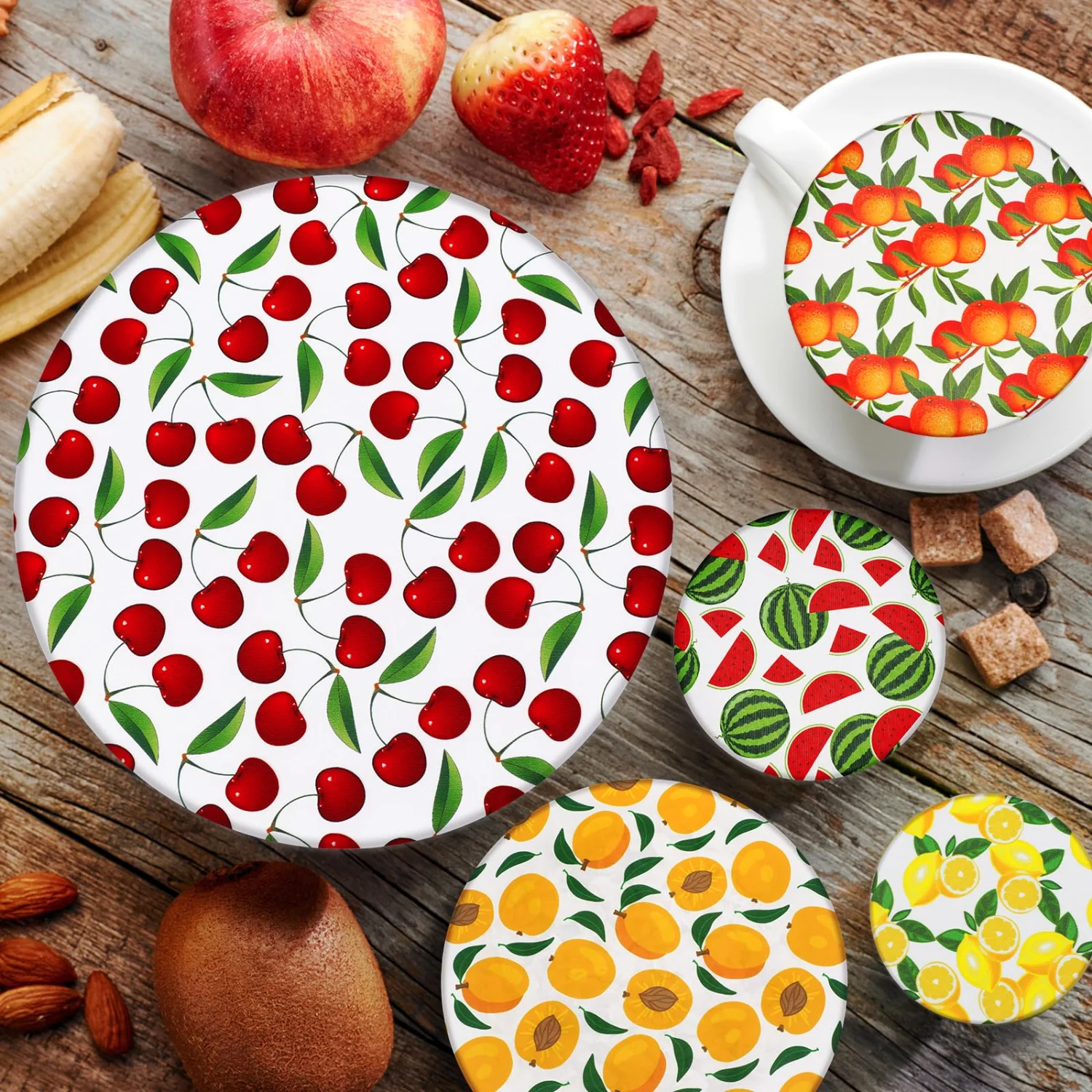 CHENGU Bowl covers, Fruit, Bright Color