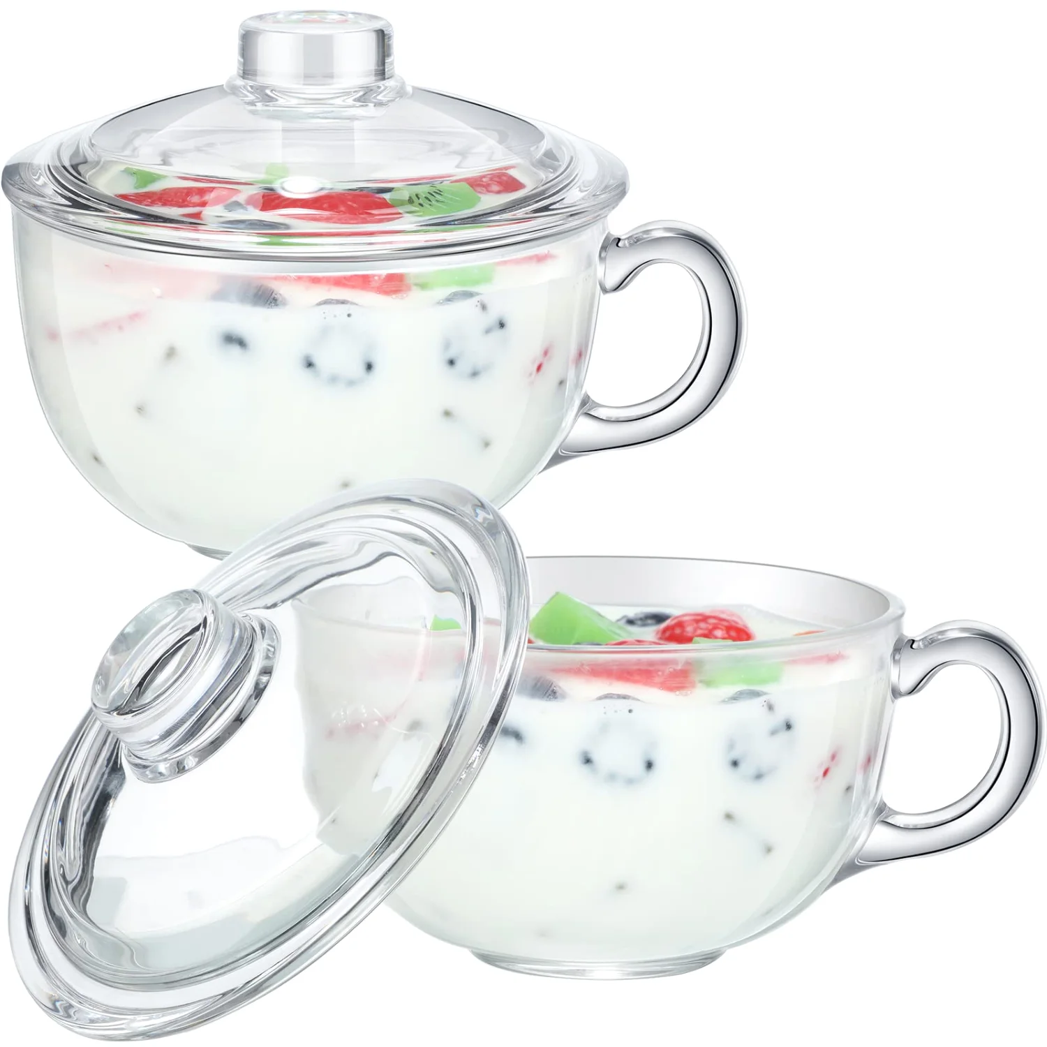 CHENGU Glass ramen bowl with lid