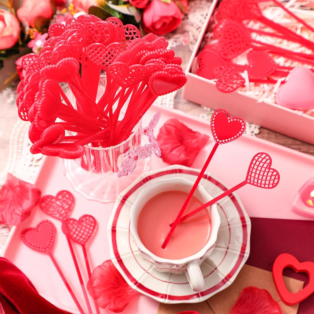 CHENGU Seasonal coffee stirrers, Valentines, 60 pcs, view 2