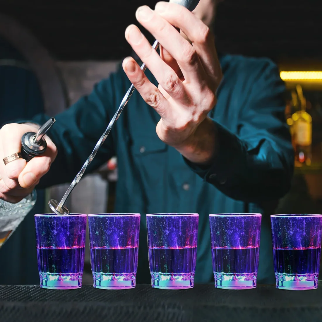 CHENGU Shot glasses, 24 to 96 pcs, Led, Clear, 24 pcs, view 2