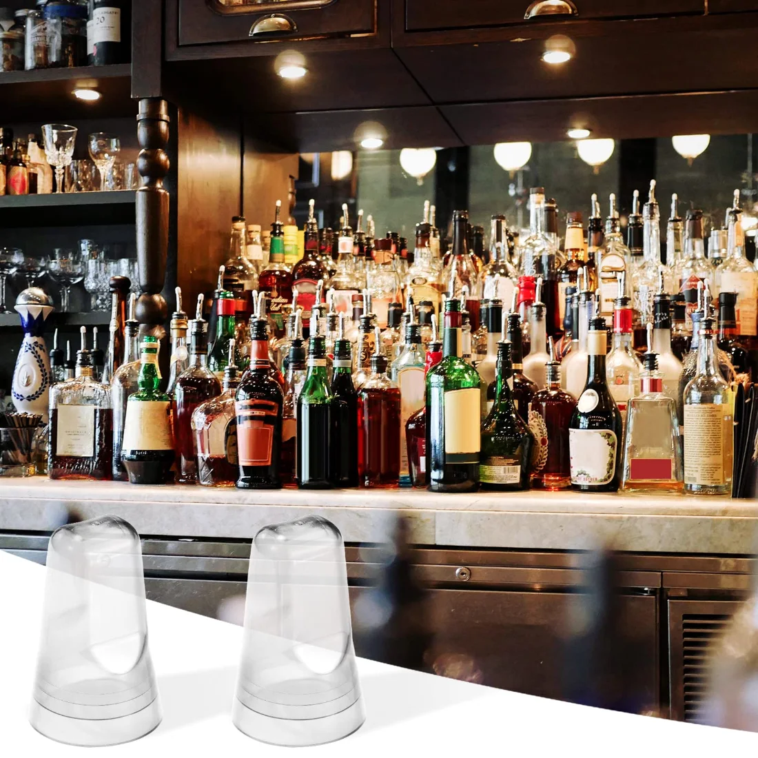 CHENGU Pour spout covers, Clear, 80 pcs, view 3