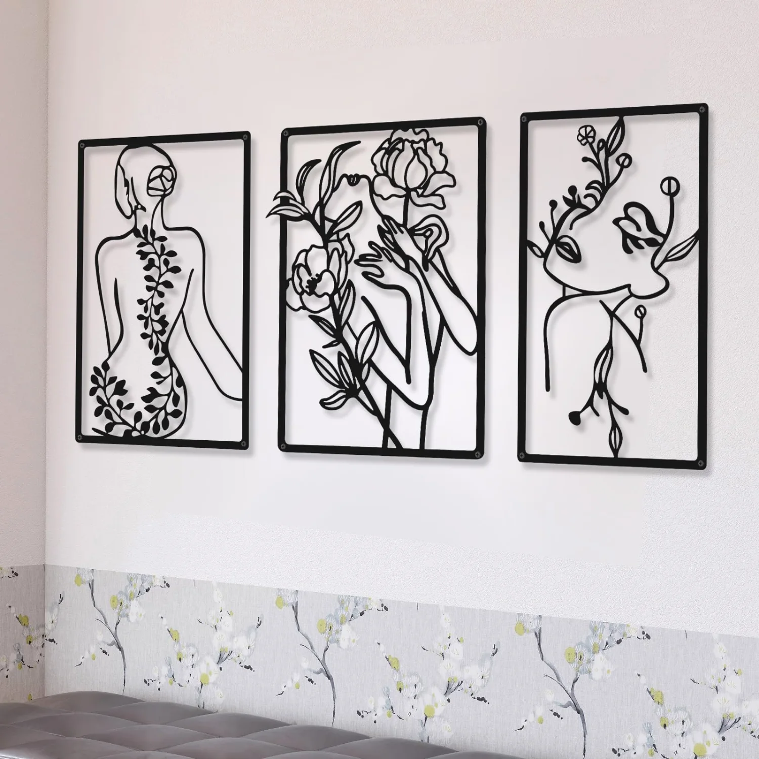 CHENGU Abstract woman line wall art, Lovely