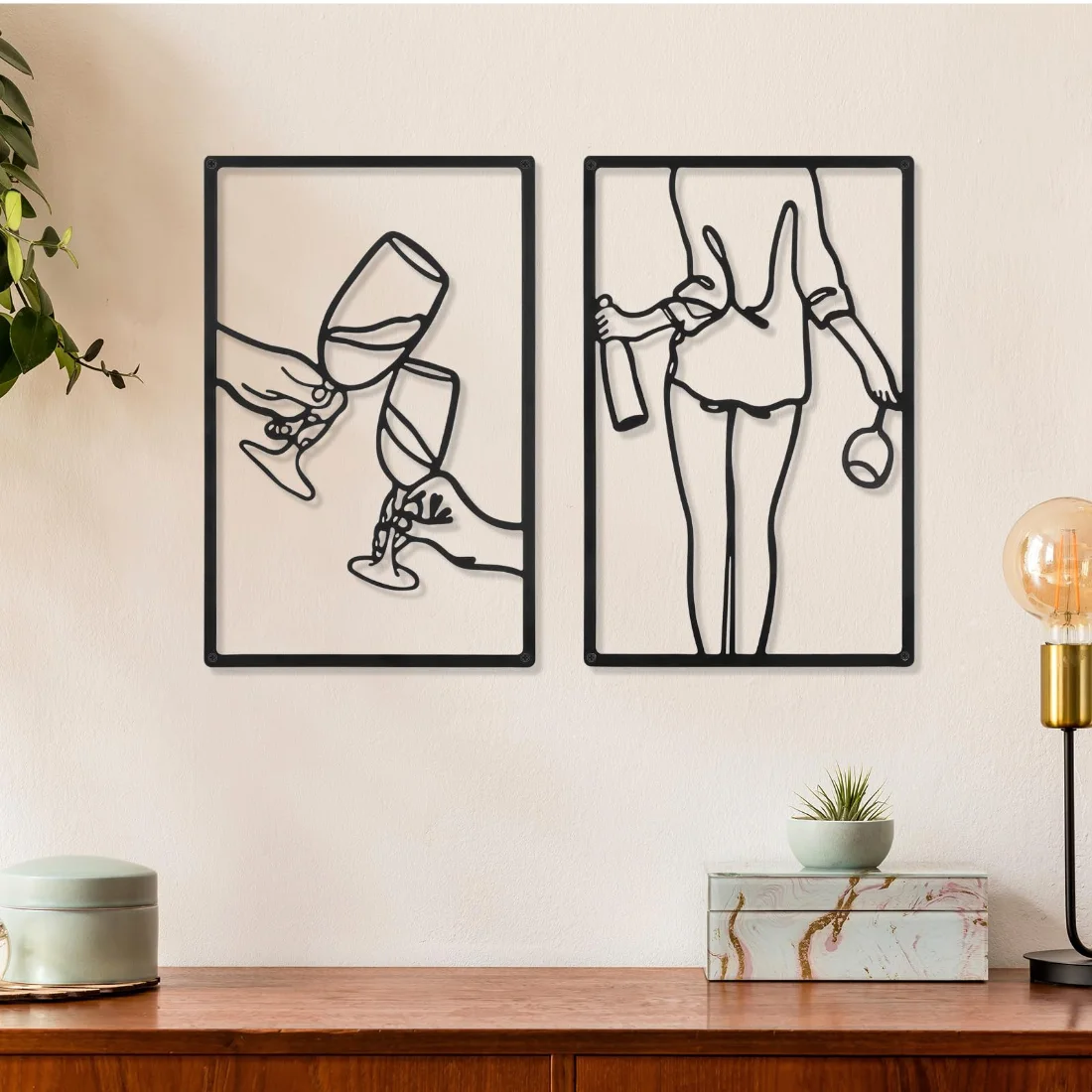 CHENGU Abstract woman line wall art, Novel, view 3