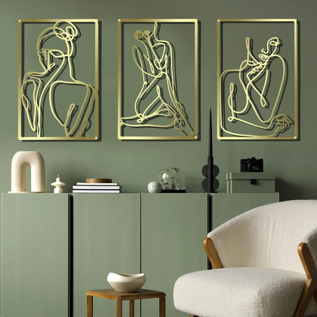 CHENGU Wall art and home decor, 3 pcs, 12.99 x 11.1 inches, Bright, view 4