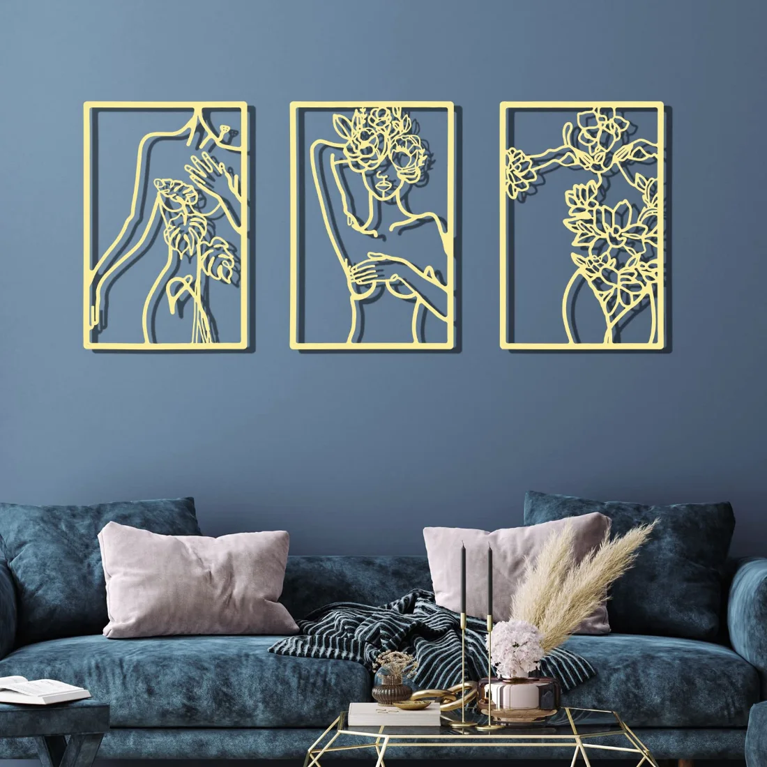 CHENGU Wall art and home decor, 3 pcs, 12.99 x 11.1 inches, Simple, view 4