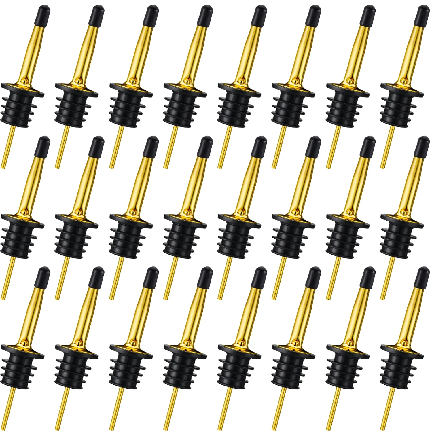 CHENGU Pour spouts and covers, Gold, 48 pcs