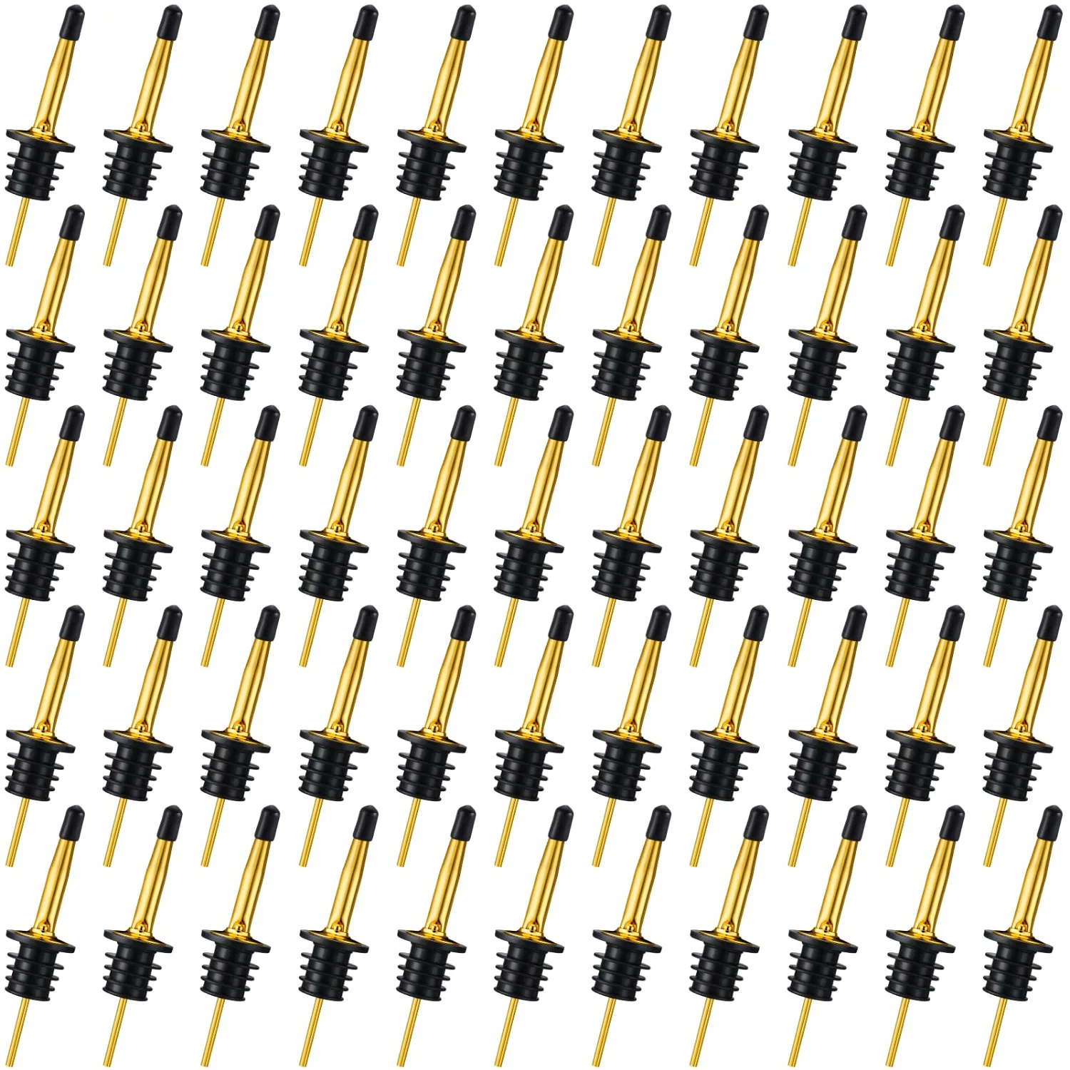 CHENGU Pour spouts and covers, Gold, 72 pcs
