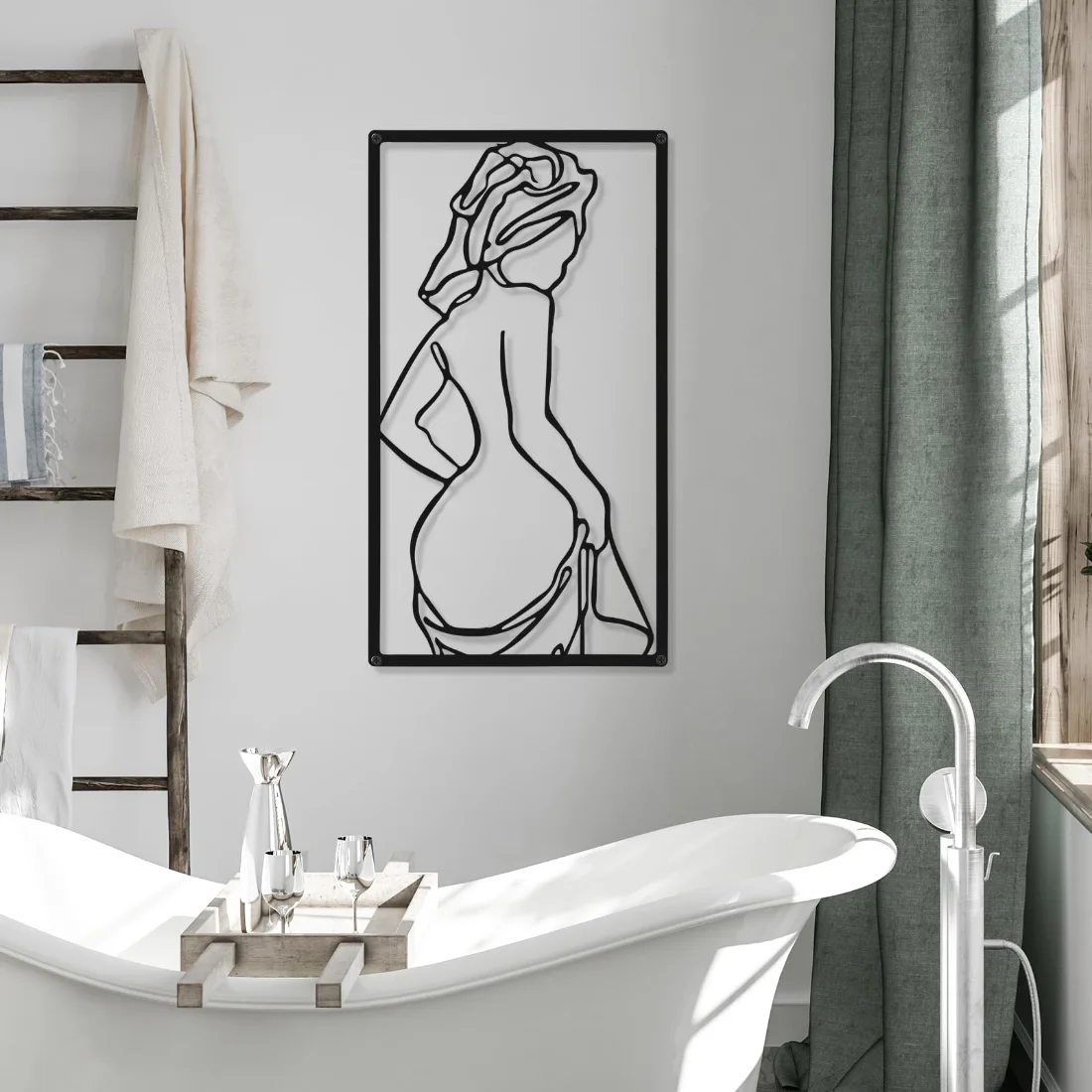 CHENGU Abstract woman line wall art, Pretty, view 3