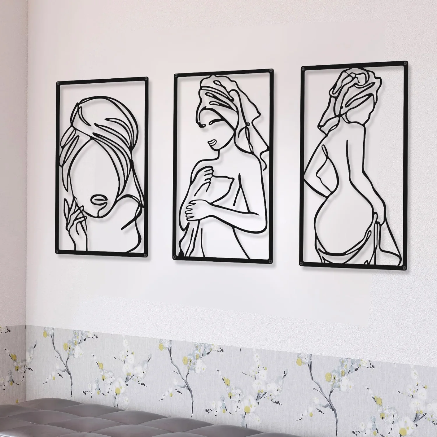 CHENGU Abstract woman line wall art, Pretty