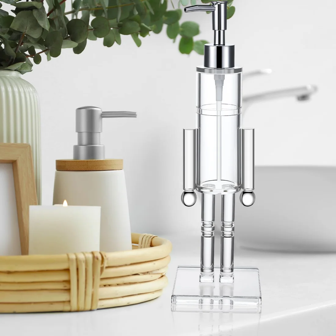 CHENGU Nutcracker Christmas soap dispenser, view 2