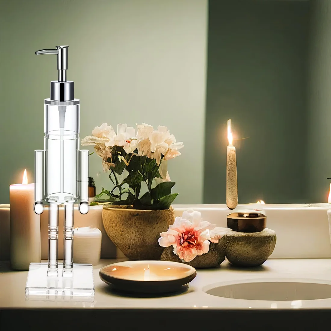 CHENGU Nutcracker Christmas soap dispenser, view 3