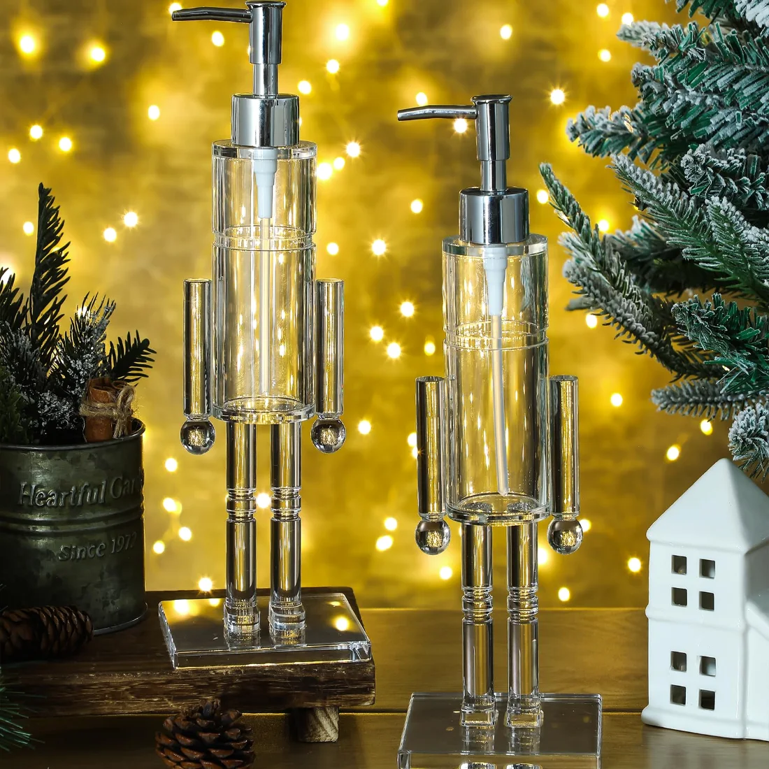 CHENGU Nutcracker Christmas soap dispenser, view 4