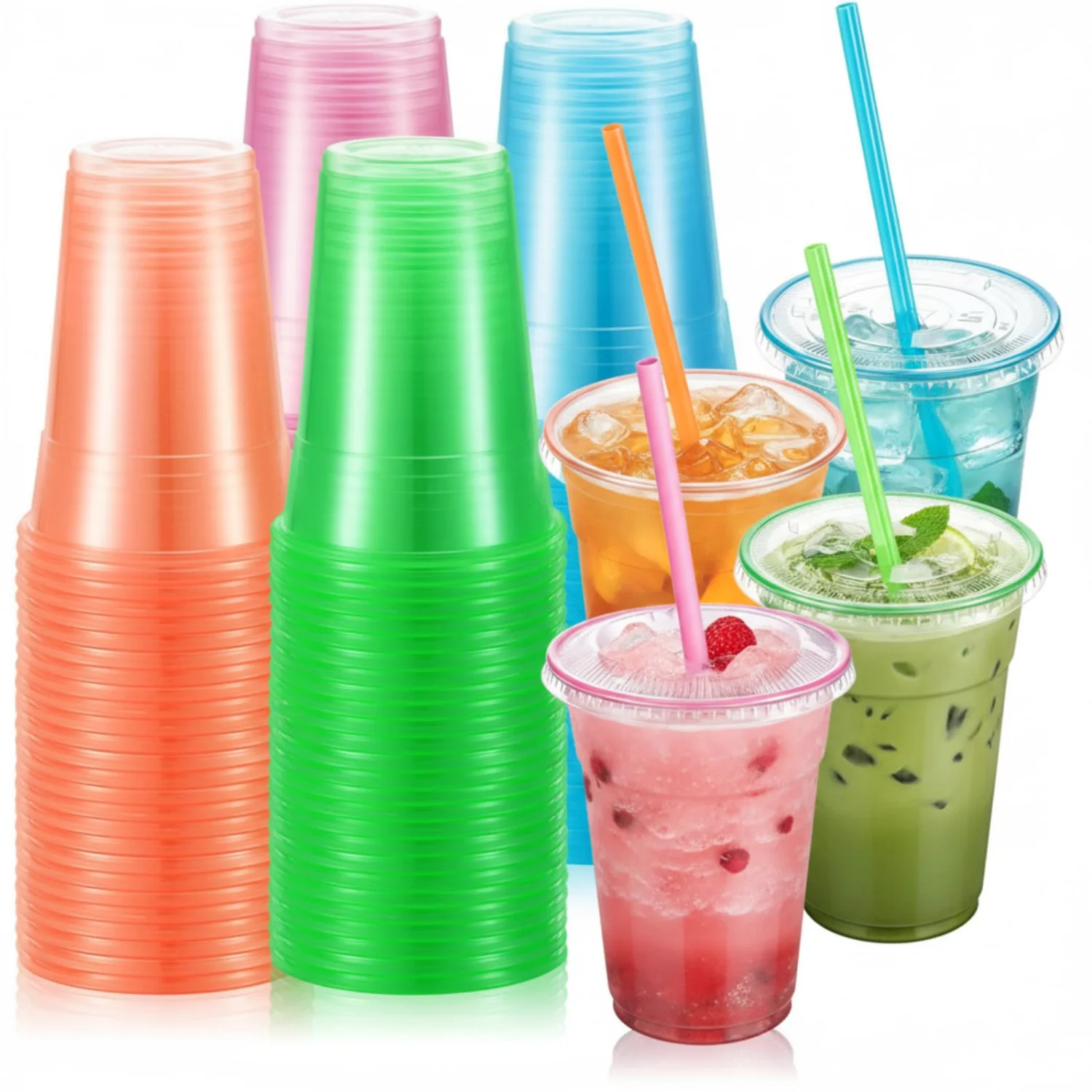 CHENGU Party cups, 100 pcs, Multicolor