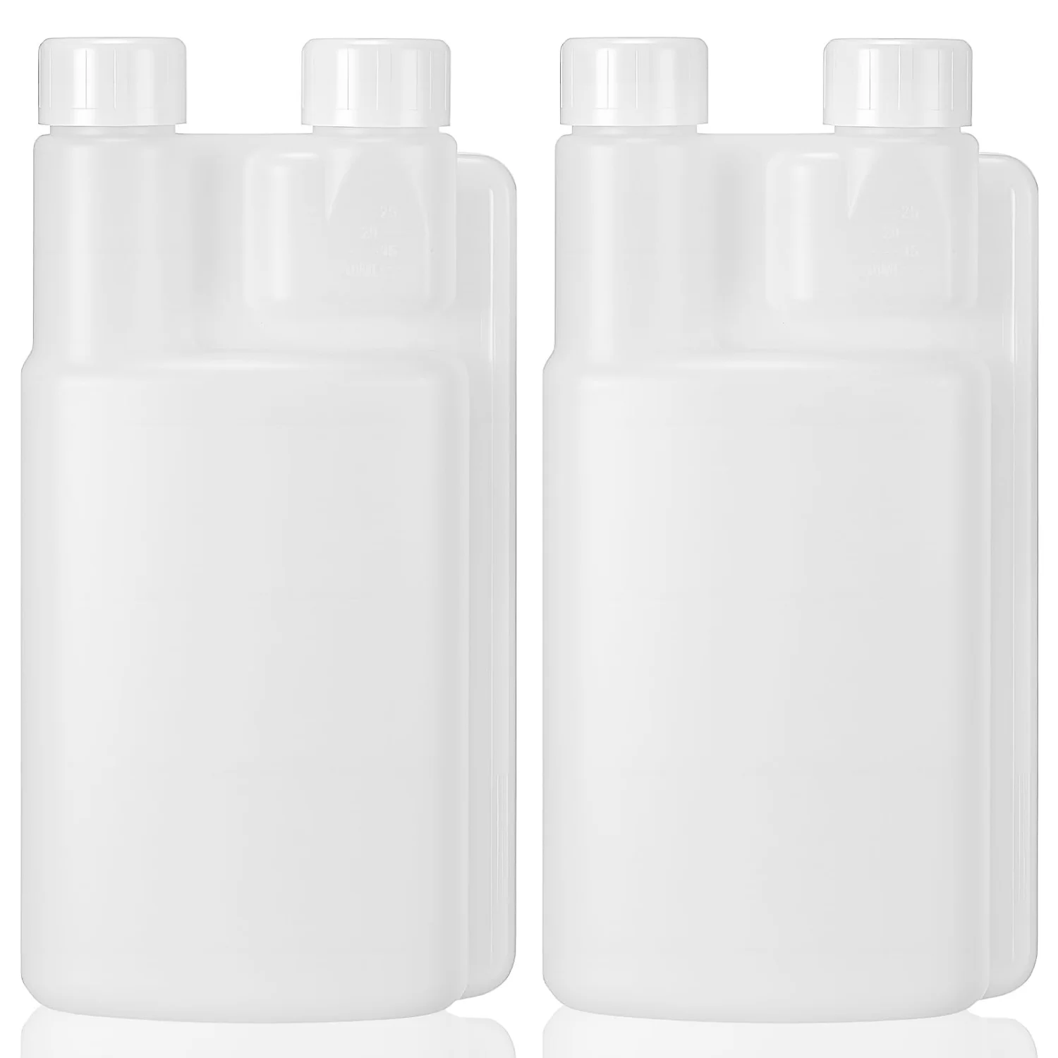CHENGU Plastic flasks with shot glass, 16.9 oz, 0.84 oz, 2 pcs