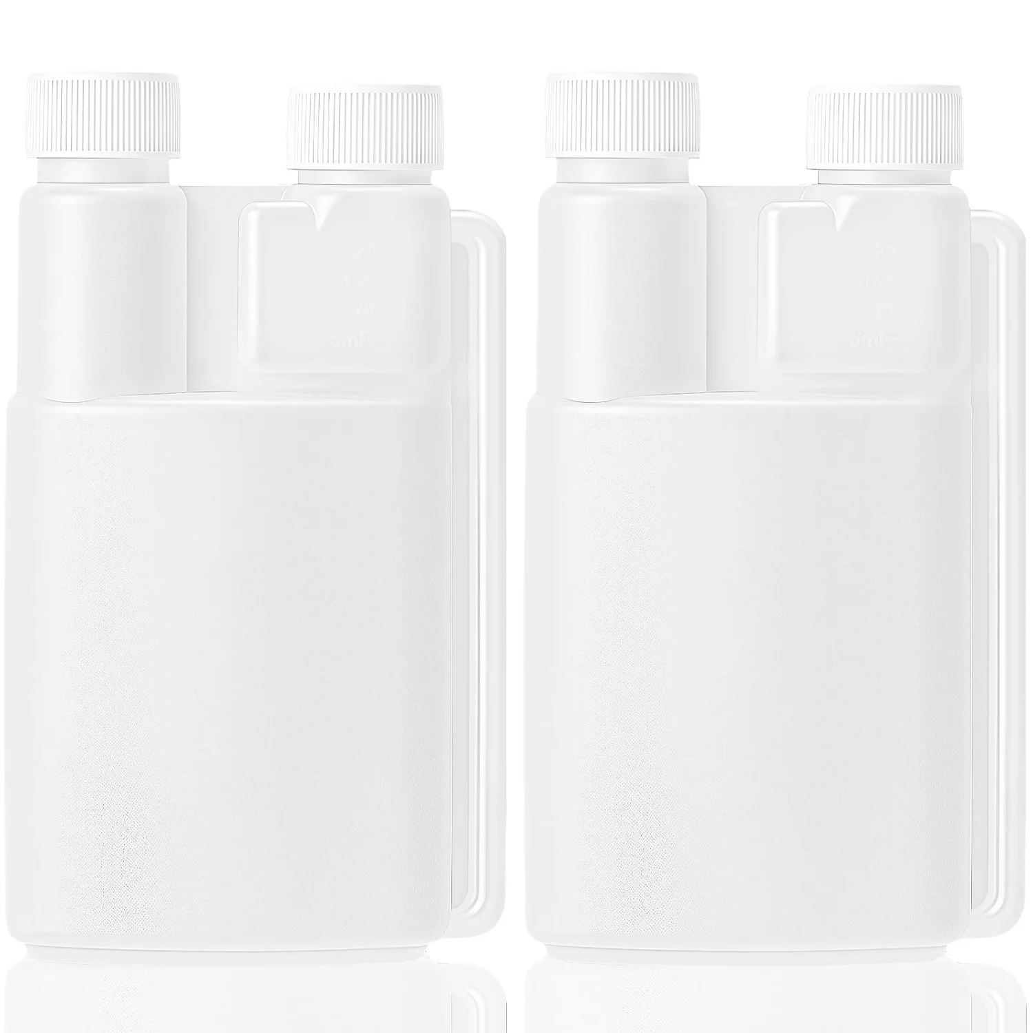 CHENGU Plastic flasks with shot glass, 8.45 Oz, 0.67 oz, 2 pcs