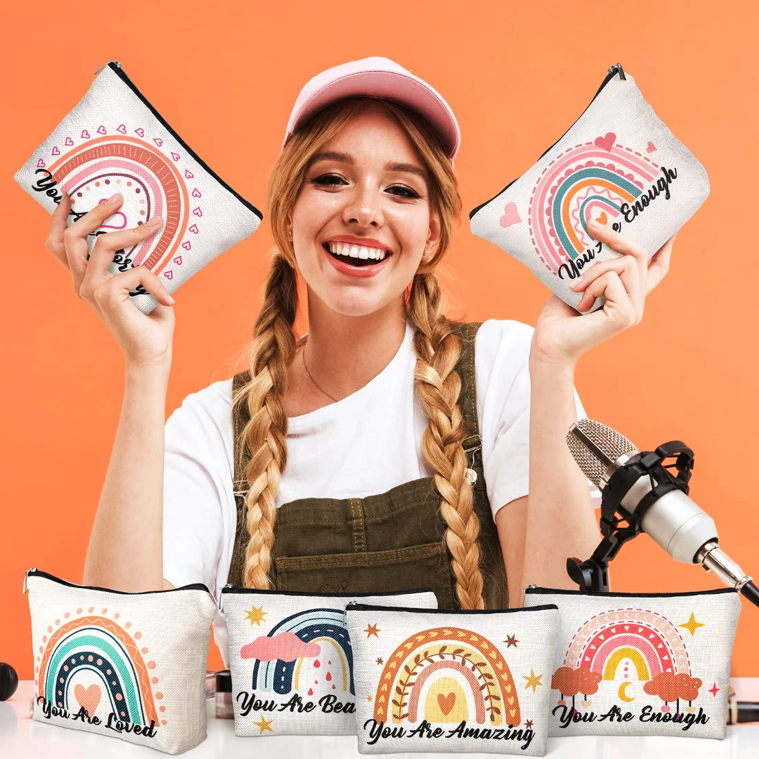 CHENGU Canvas makeup bags, Sweet, view 2