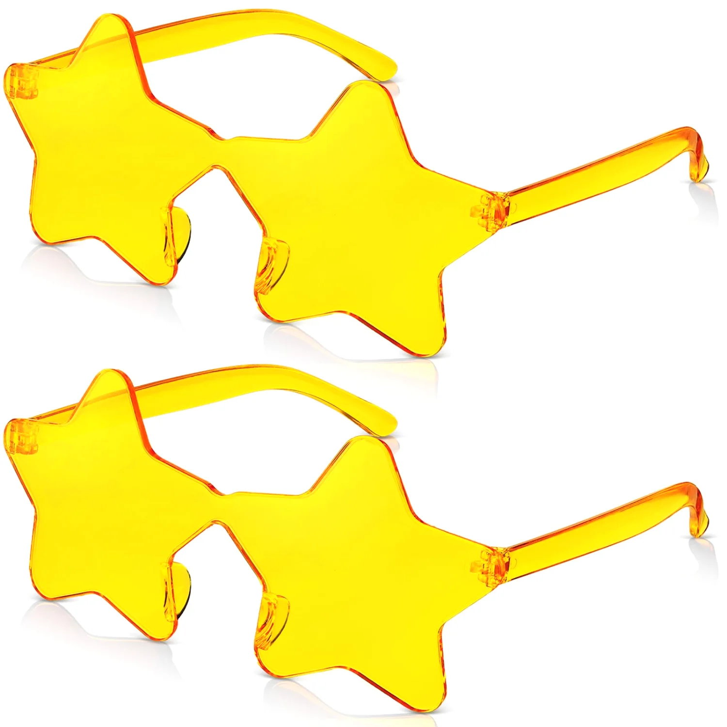 CHENGU Rimless star sunglasses, Dark Yellow