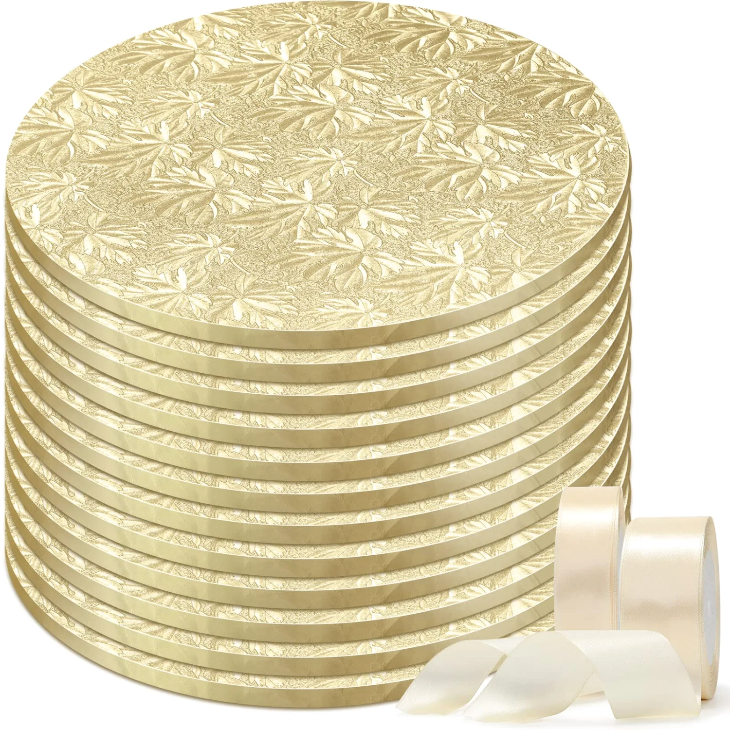 CHENGU Molds, cutters and cake boards, 12 pcs, Gold