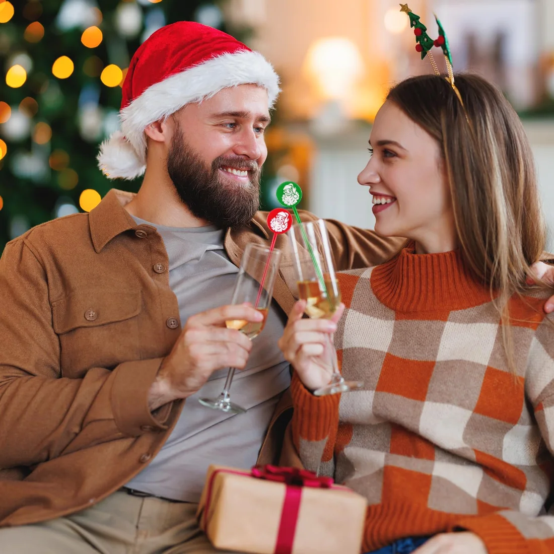 CHENGU Christmas drink stirrers, Santa Claus, view 3