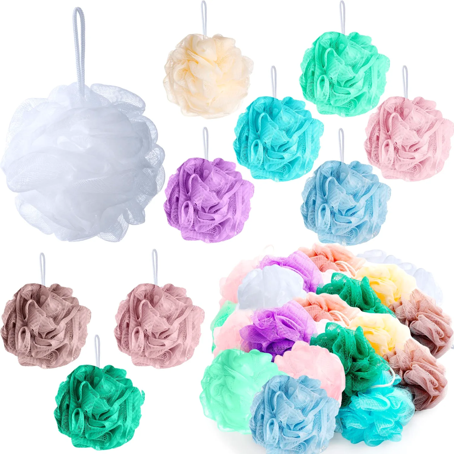 CHENGU Loofahs, puffs and sponges, Multicolor