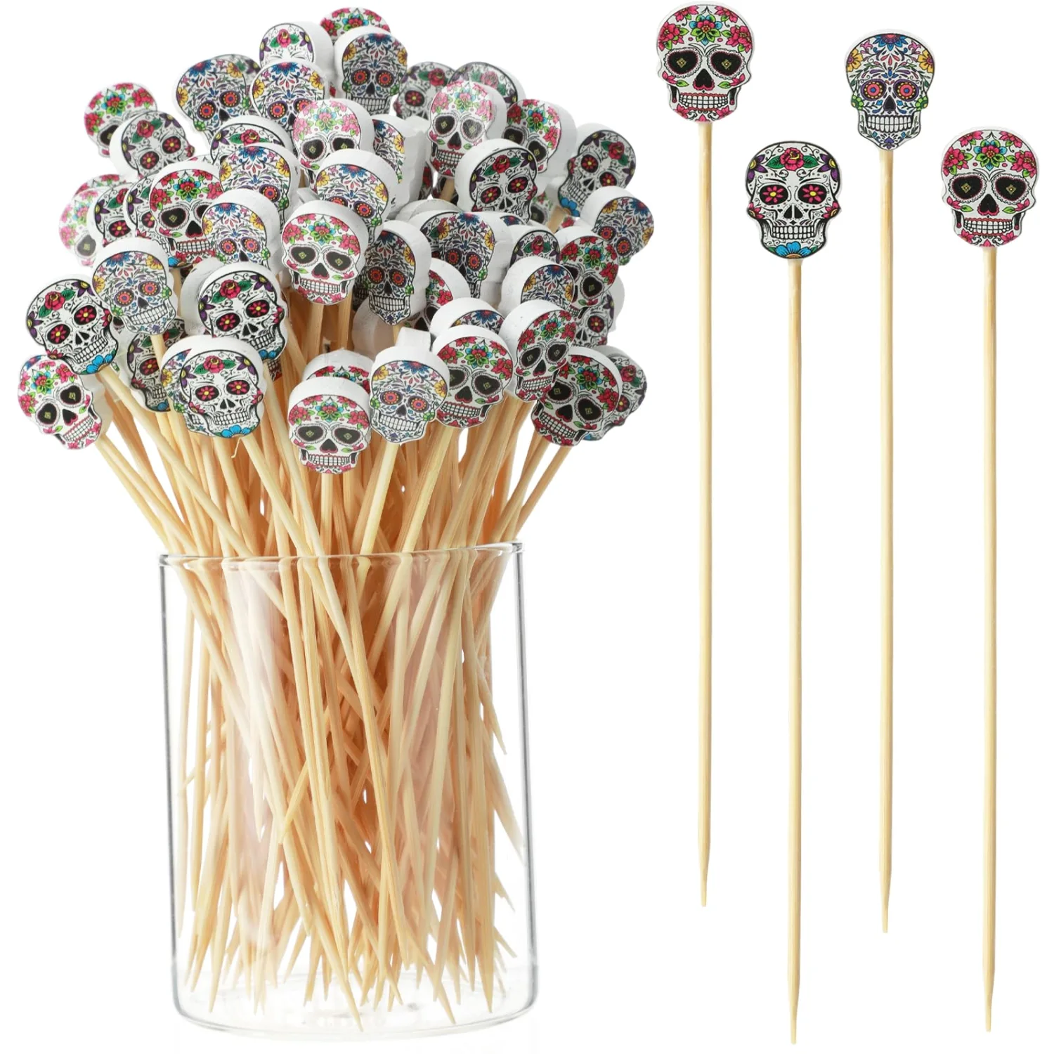 CHENGU Skull cocktail picks